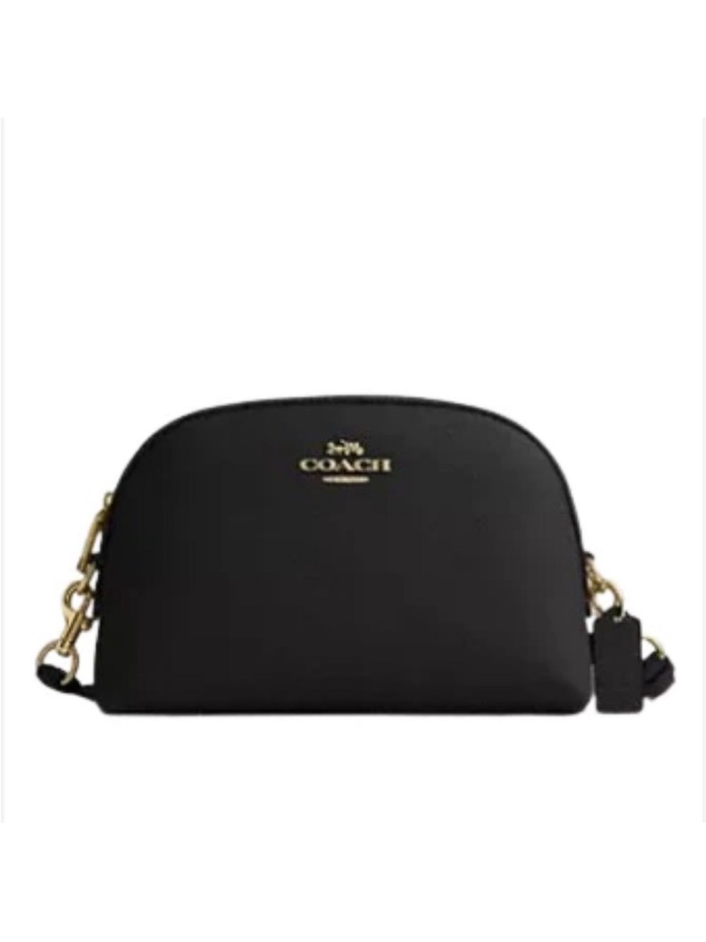 COACH MADI Black Gold Tone Zip XGrain Leather Crossbody Bag Purse